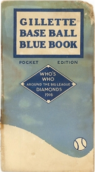 1916 Gillette Baseball Blue Book Pocket Edition